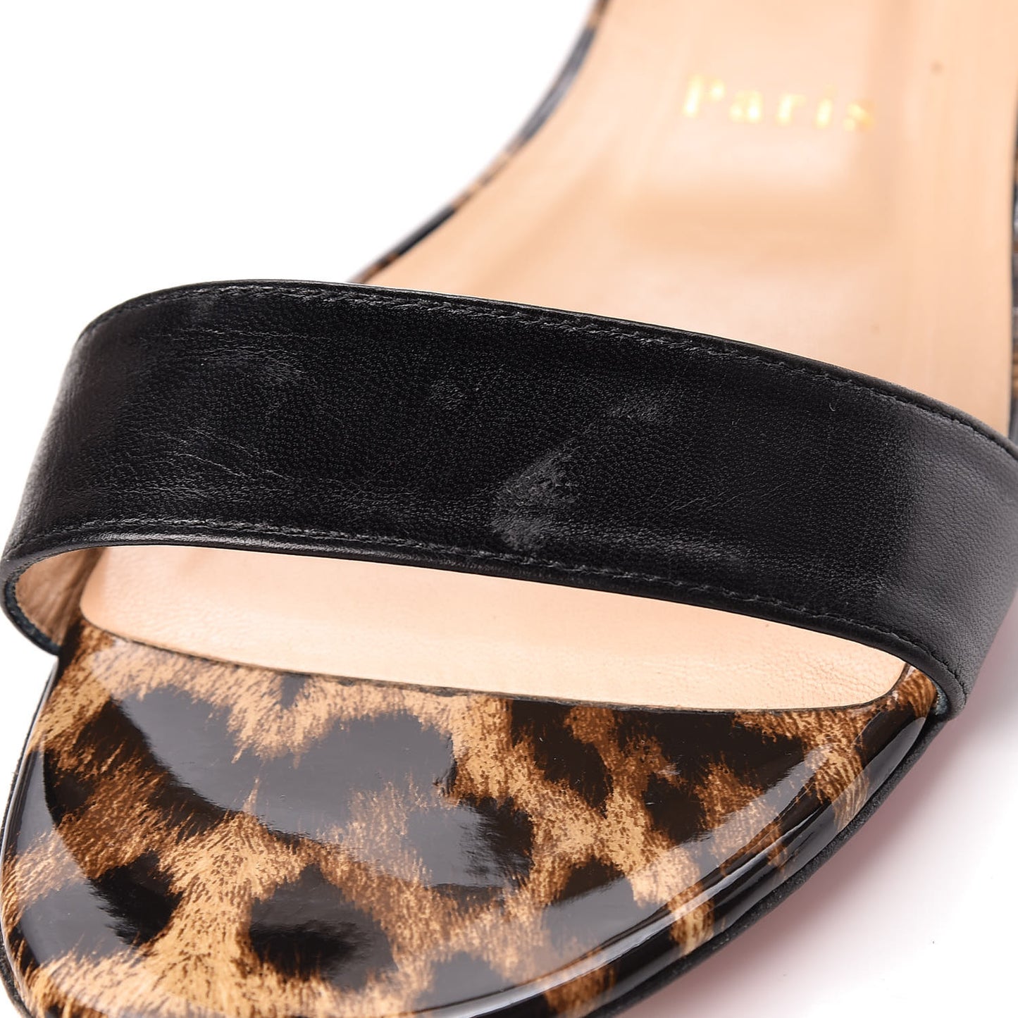 Kid Nappa Patent Leopard Tres Bea 50 Gladiator Sandals 39 White Black