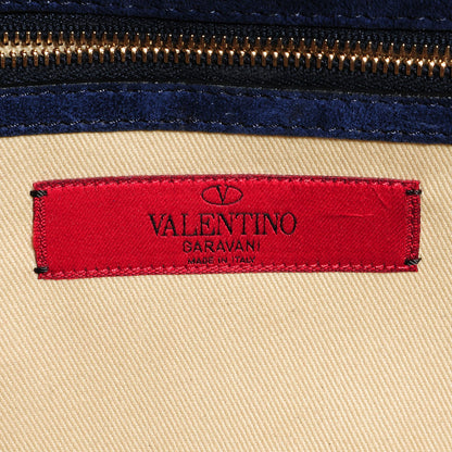 Valentino Garavani Patent Large Glam Lock Rockstud Flap Blue China 6 of 7