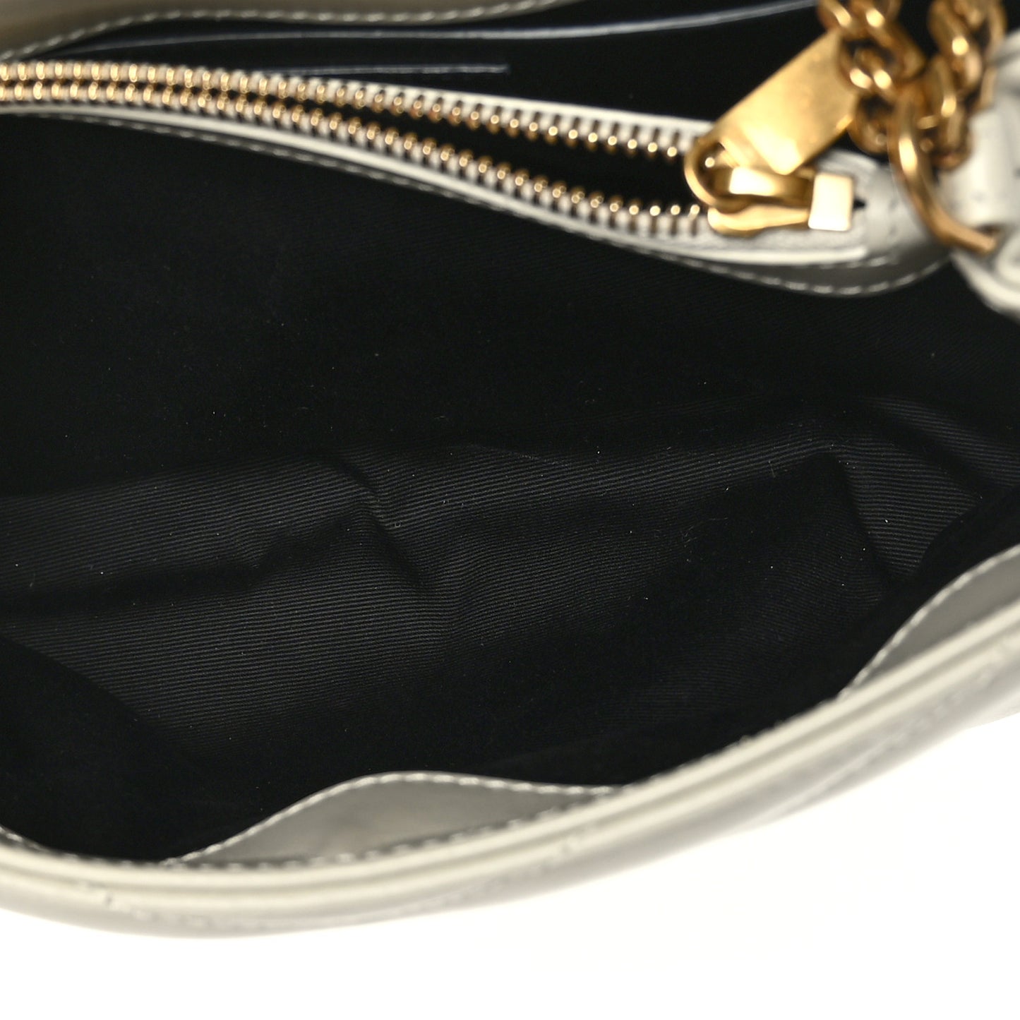 Calfskin Y Quilted Monogram Small Loulou Chain Satchel Blanc Vintage