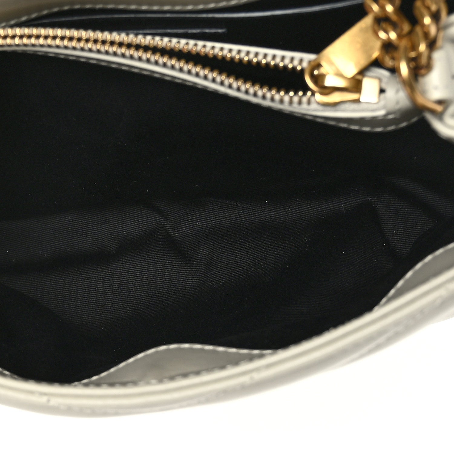 Saint Laurent Calfskin Y Quilted Monogram Small Loulou Chain Satchel Blanc Vintage 5 of 9