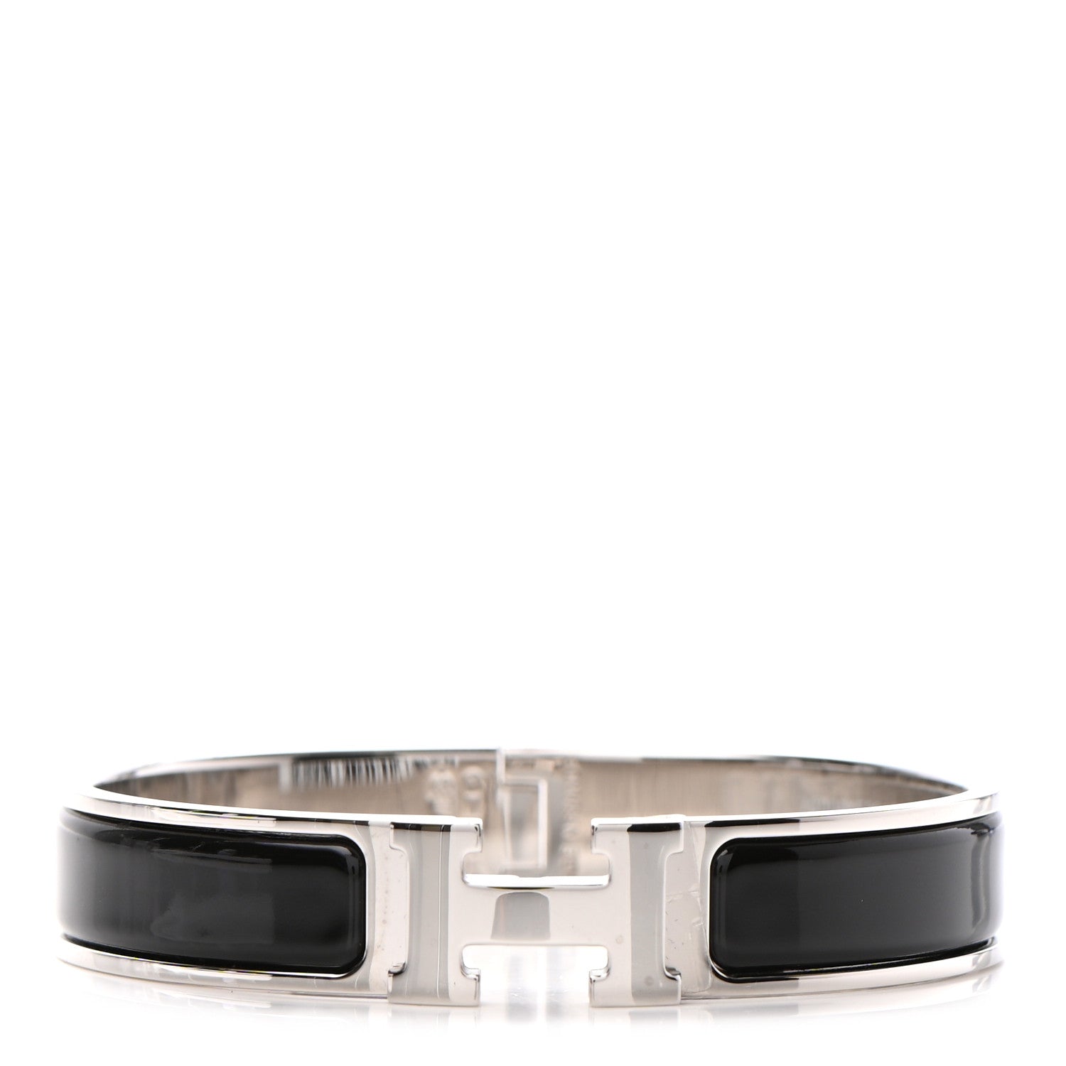 Hermes Enamel Narrow Clic Clac H Bracelet GM Black 1 of 6