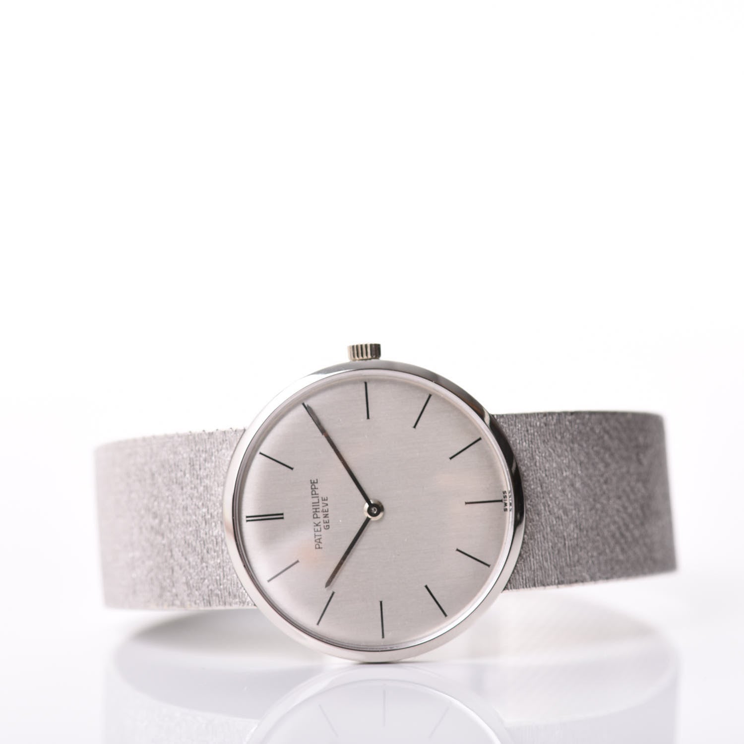 Patek Philippe 18K White Gold 30mm Calatrava Manual Winding Watch 3513/1 2 of 7