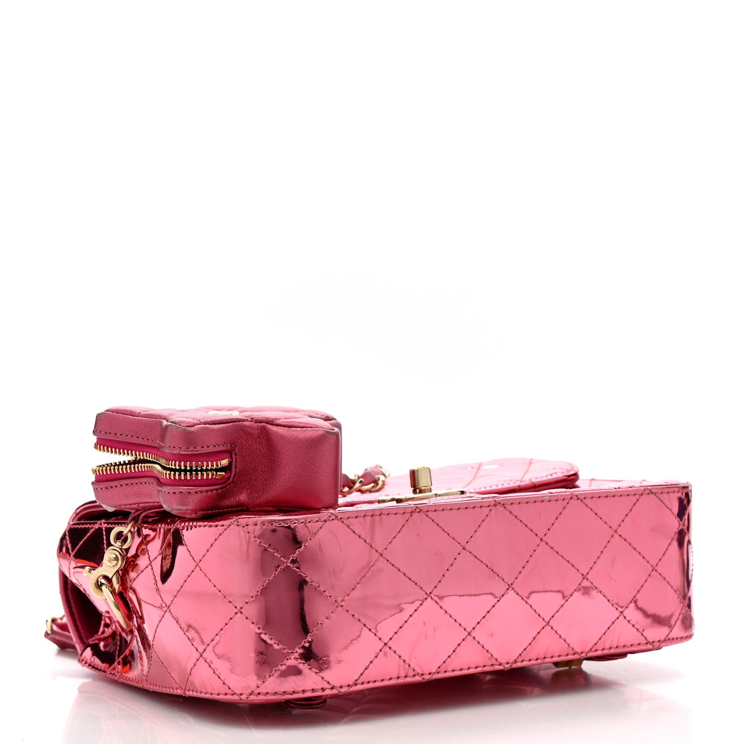 Chanel Mirror Calfskin Metallic Calfskin Quilted Hollywood