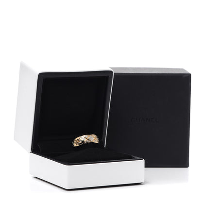 Chanel 18K Yellow Gold Diamond Small Coco Crush Ring 51 5.75 7 of 7