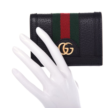 Gucci Calfskin Web Ophidia Card Case Black 2 of 8