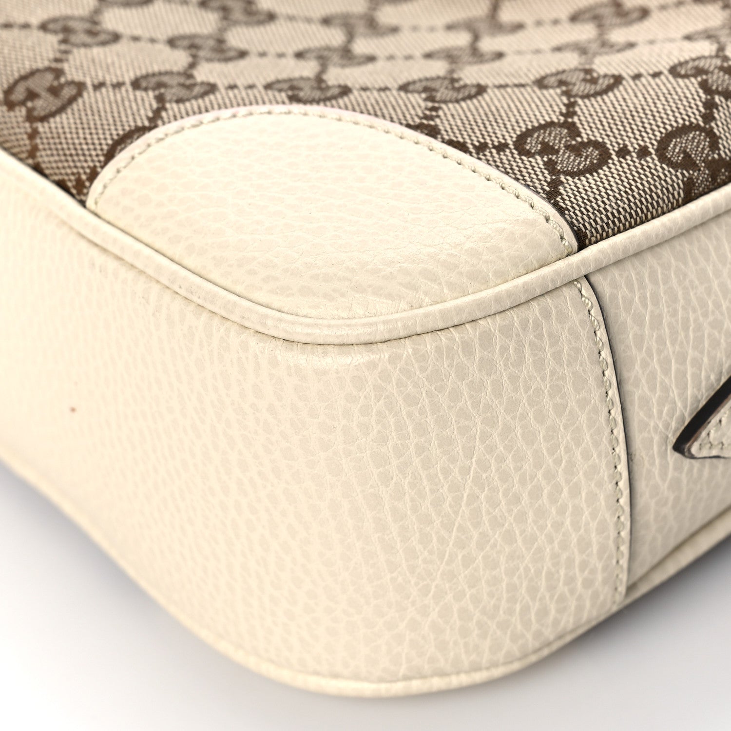 Gucci Monogram Dollar Calfskin Mini Bree Messenger Bag Beige Ebony Avoire 10 of 11