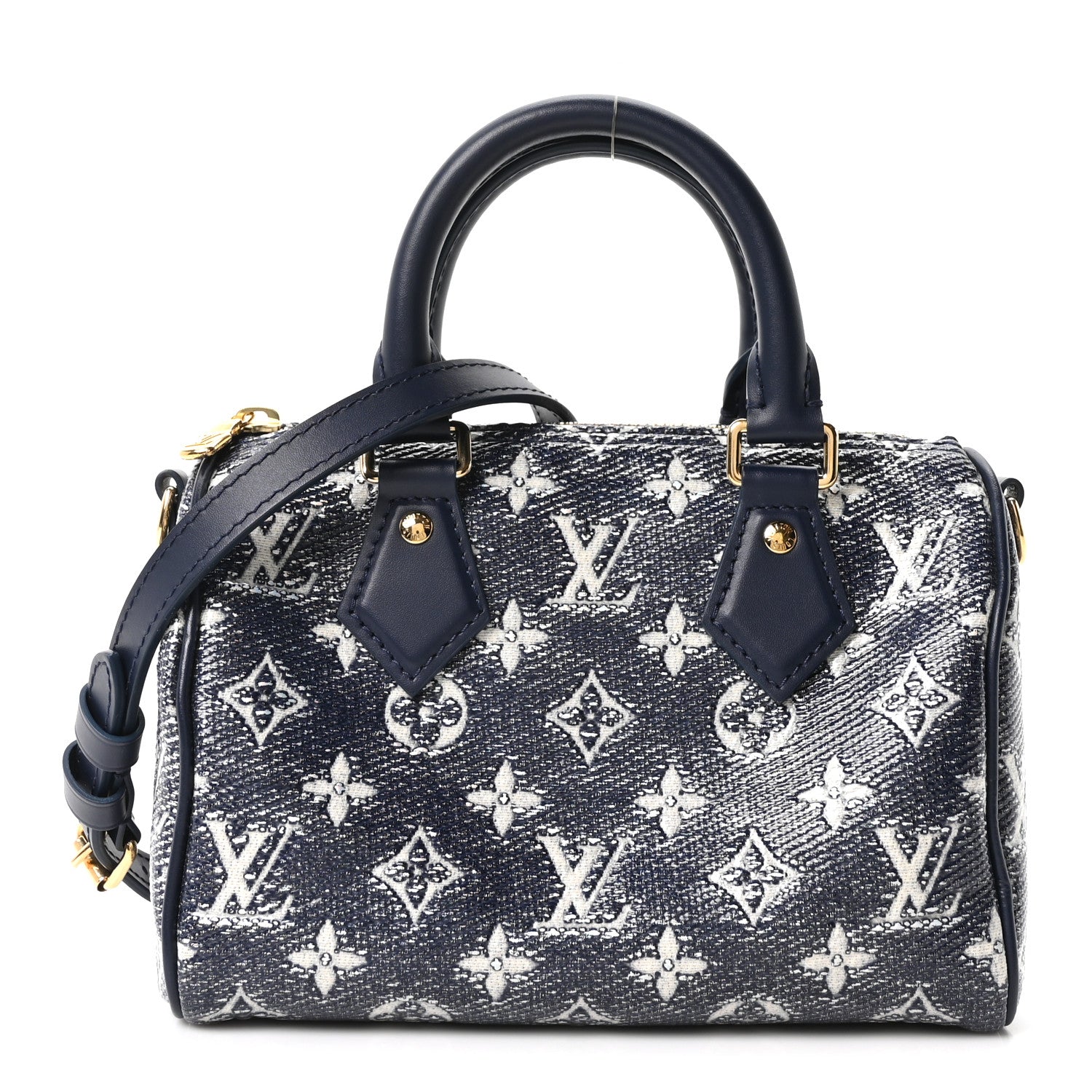 Louis Vuitton Monoglam Speedy Bandouliere 20 Blue 1 of 8