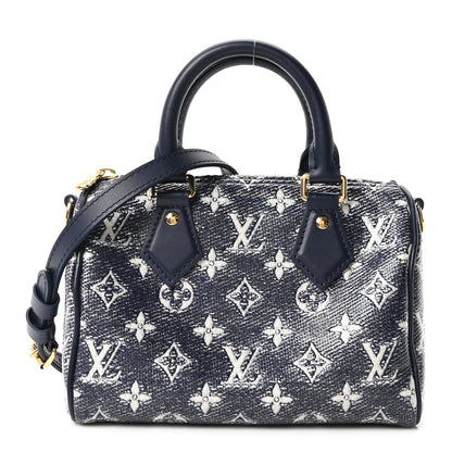 Louis Vuitton Monoglam Speedy Bandouliere 20 Blue 1 of 8