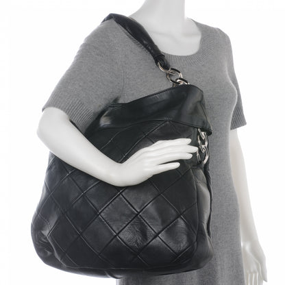 Chanel Calfskin Quilted Chain Hobo Black 2 of 7