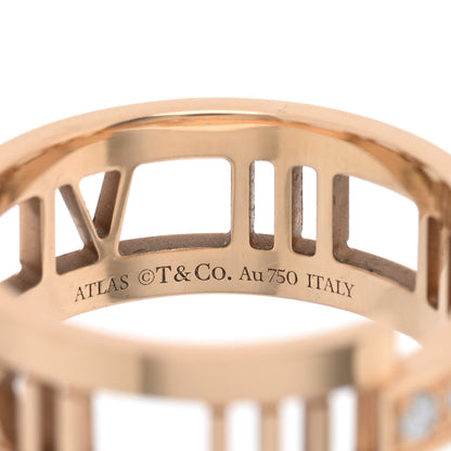 Tiffany 18K Rose Gold Diamond Atlas Open Ring 61 9.5 4 of 5