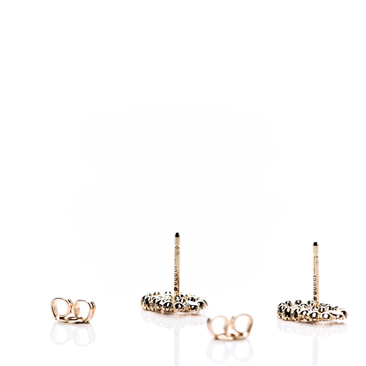 18K Yellow Gold Diamond Running G Earrings