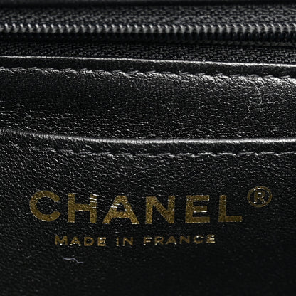 Chanel Lambskin Quilted Mini Top Handle Rectangular Flap Black 6 of 10