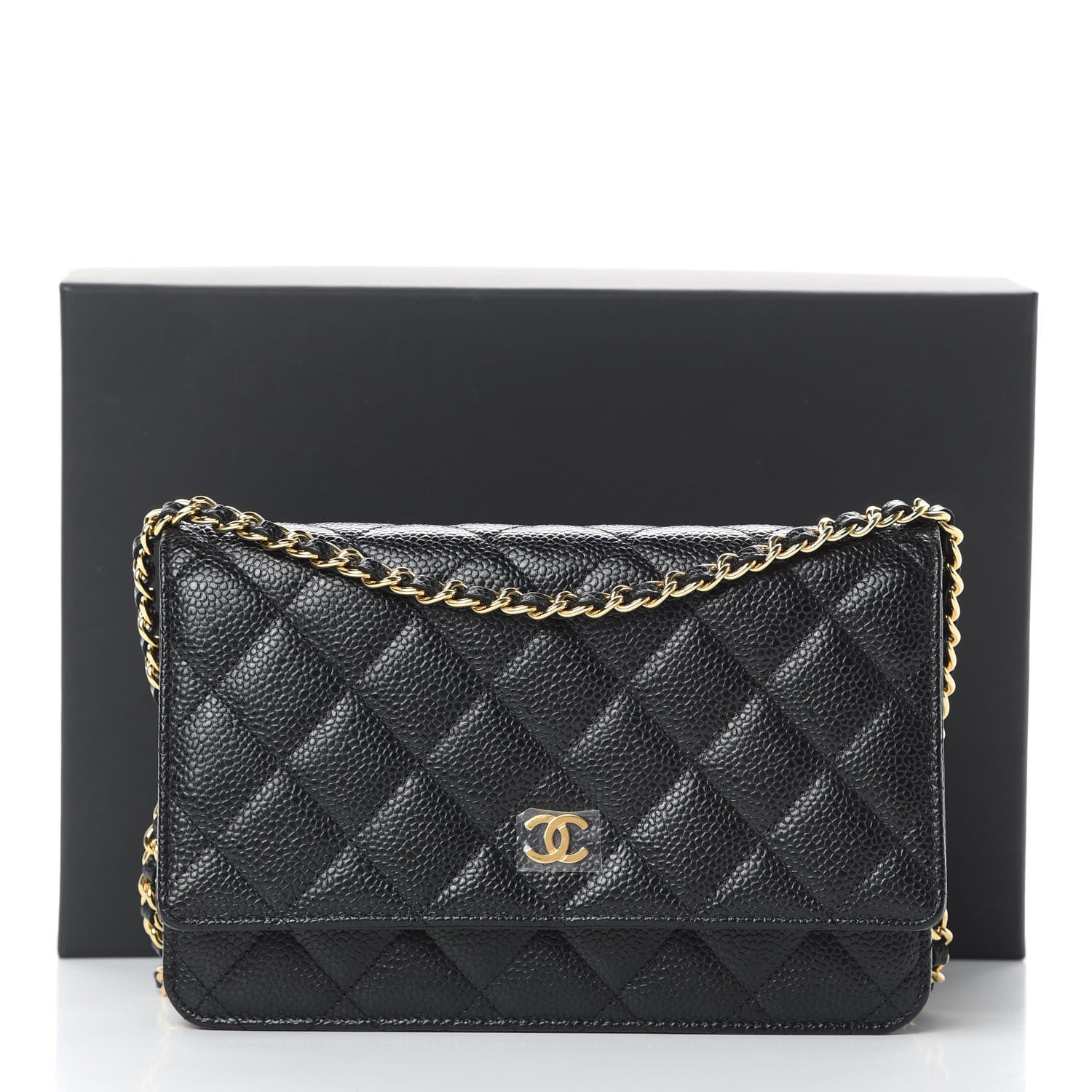Chanel Caviar Quilted Wallet On Chain WOC Black 13 of 13