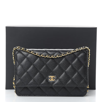 Chanel Caviar Quilted Wallet On Chain WOC Black 13 of 13