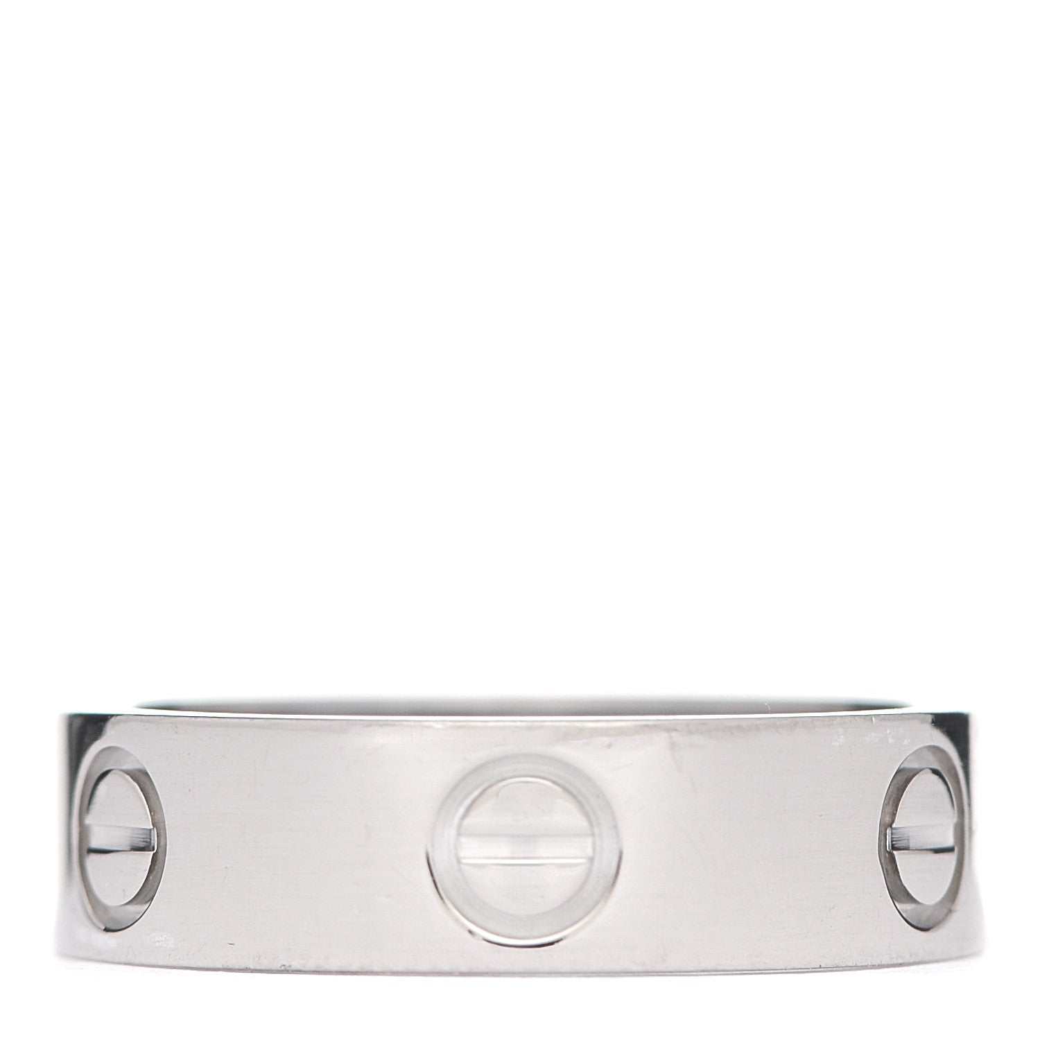 Cartier 18K White Gold 5.5mm LOVE Ring 55 7.25 1 of 4