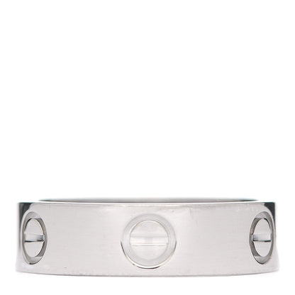 Cartier 18K White Gold 5.5mm LOVE Ring 55 7.25 1 of 4
