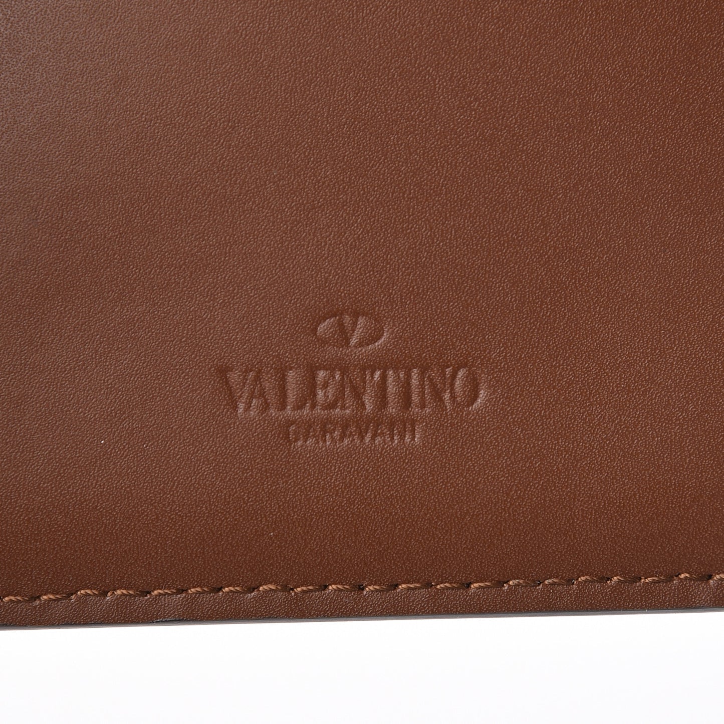 Calfskin VLTN Print Phone Case Brown