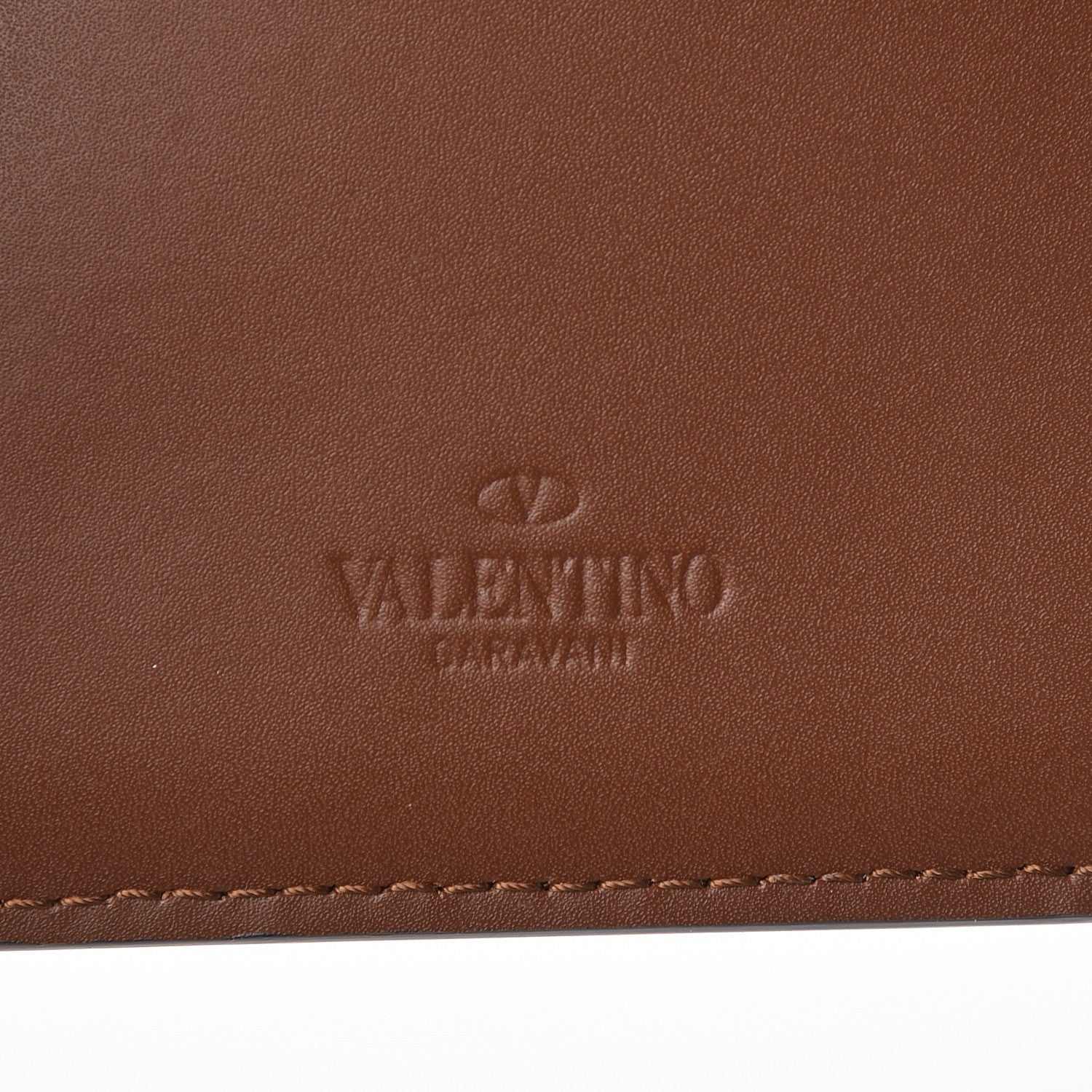 Valentino Garavani Calfskin VLTN Print Phone Case Brown 8 of 11