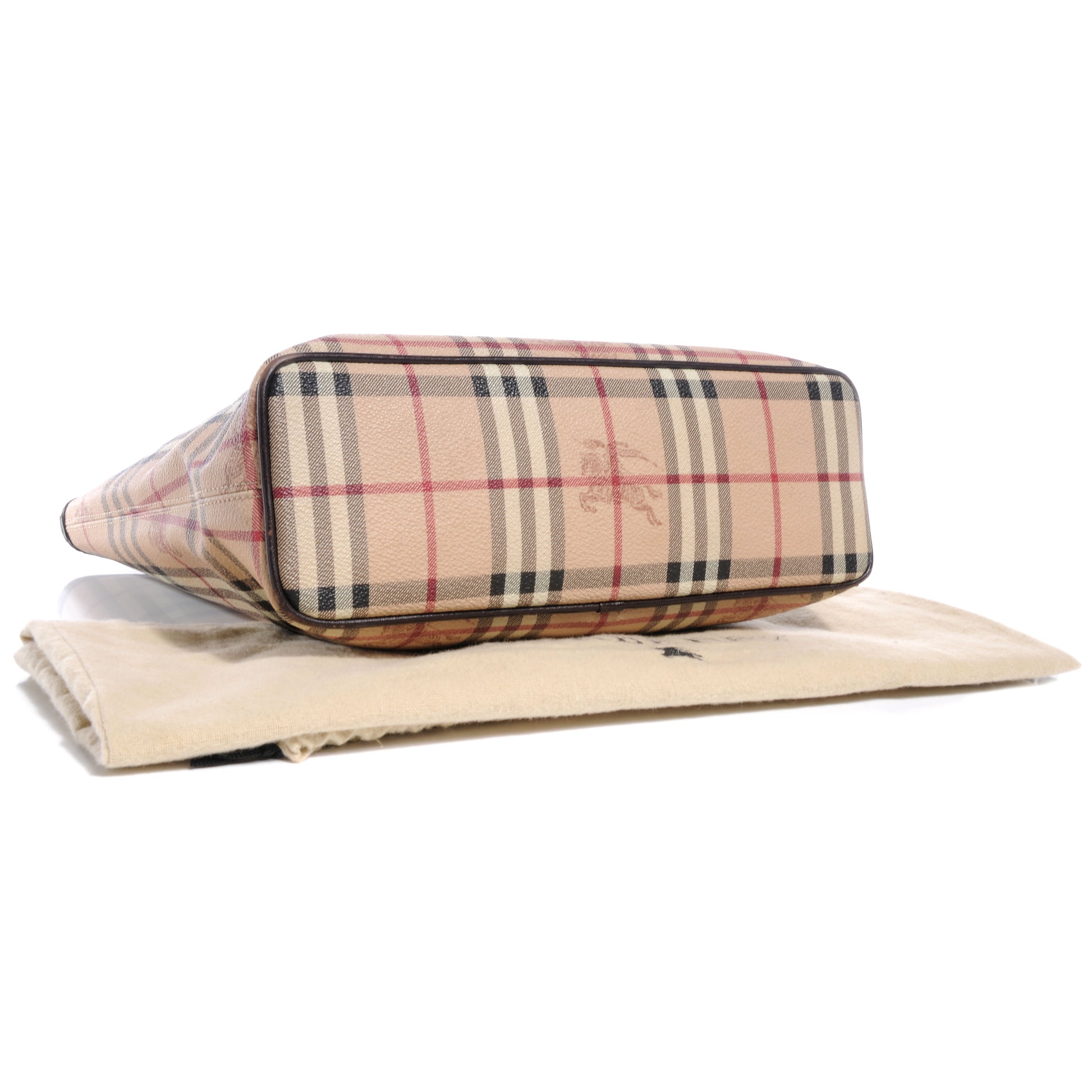 Burberry Haymarket Check Small Tote Brown 4 of 9