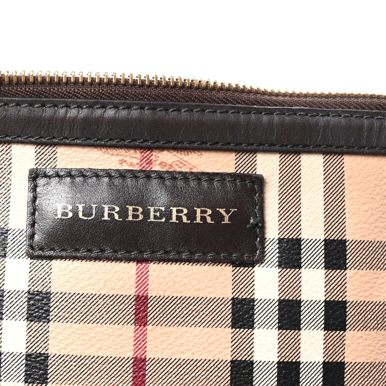 Burberry Haymarket Check Small Canterbury Tote Chocolate 8 of 15