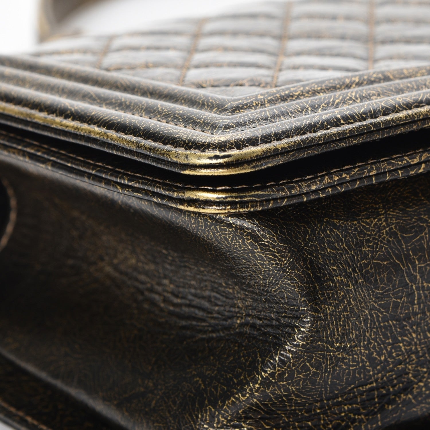 Chanel Metallic Calfskin Quilted Medium Boy Flap Gold 11 of 14