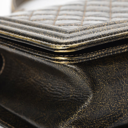 Chanel Metallic Calfskin Quilted Medium Boy Flap Gold 11 of 14