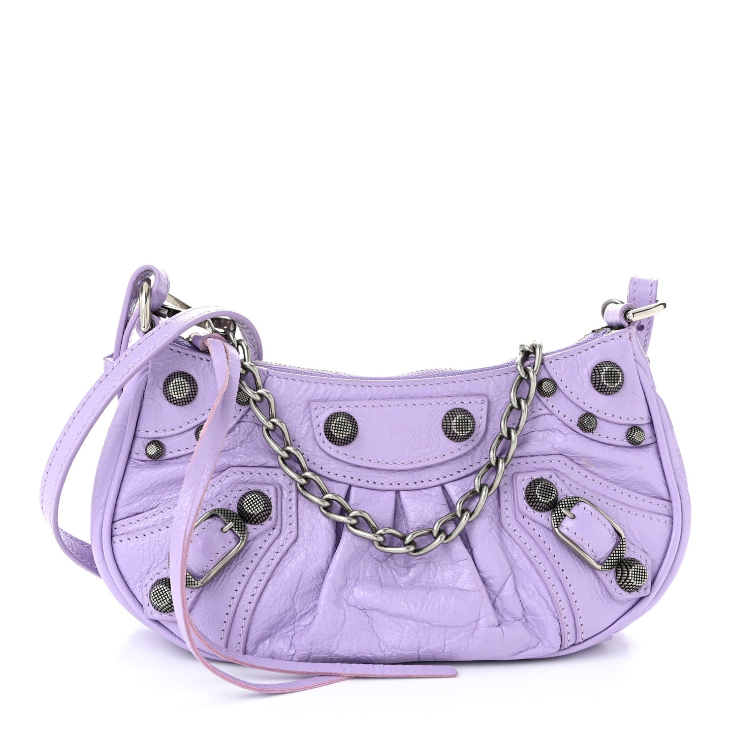 Agneau Arena Le Cagole Mini Purse With Chain Lilac