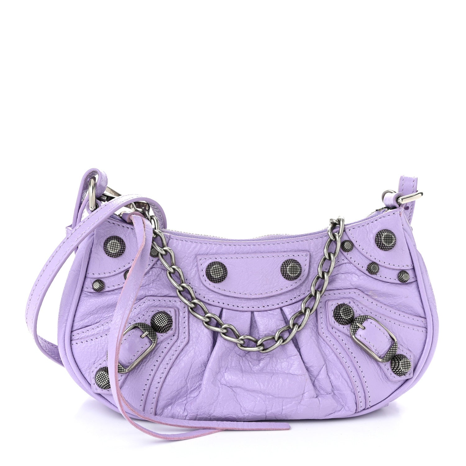 Balenciaga Agneau Arena Le Cagole Mini Purse With Chain Lilac 1 of 11