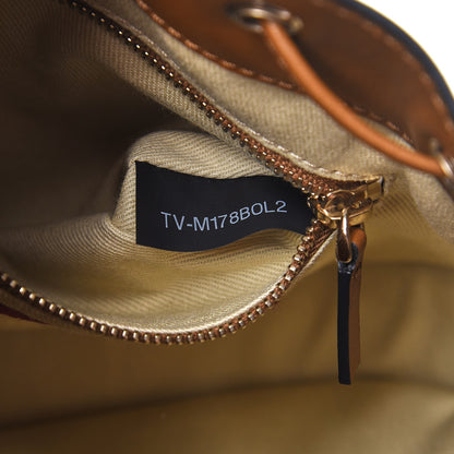 Valentino Garavani Vitello Rockstud Bucket Bag Bright Cognac 7 of 7