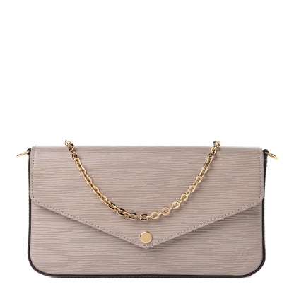 Louis Vuitton Epi Felicie Pochette Chain Wallet Galet 1 of 13