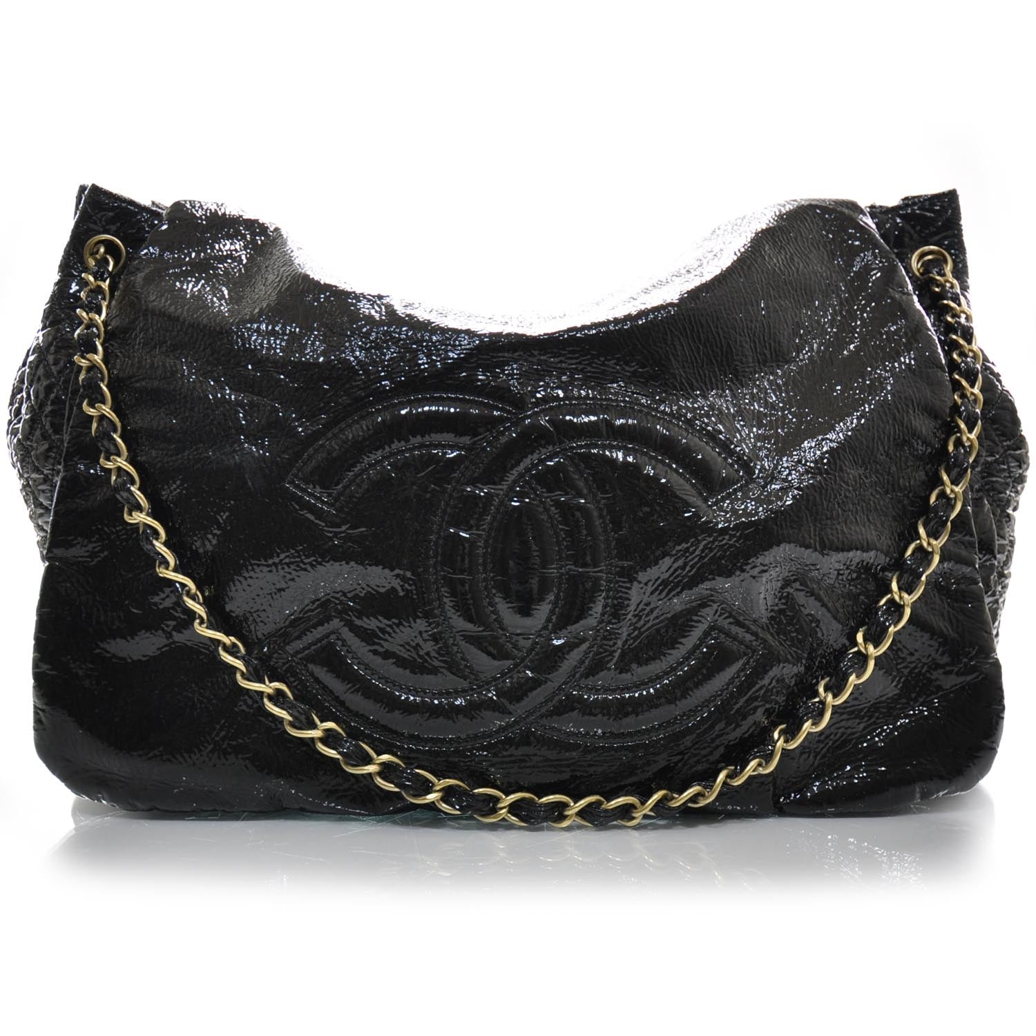 Chanel Vinyl Rock and Chain XL Flap Black 1 of 10
