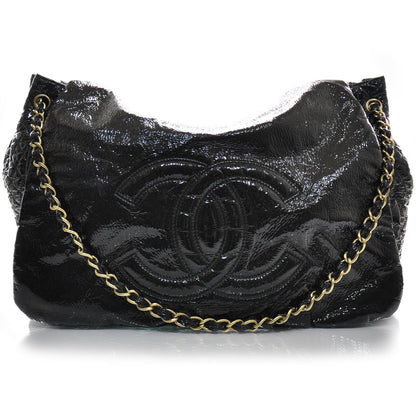 Chanel Vinyl Rock and Chain XL Flap Black 1 of 10