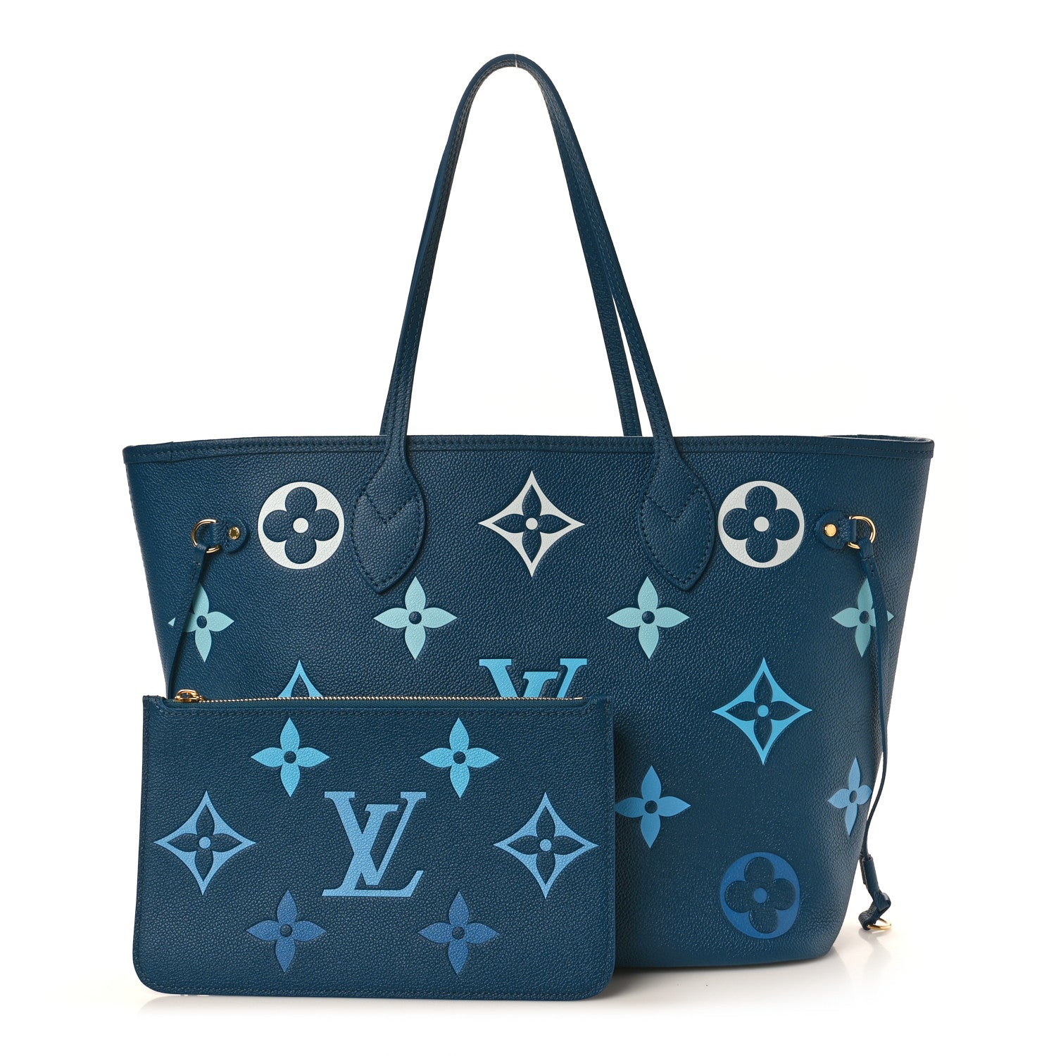 Louis Vuitton Empreinte Monogram Giant Neverfull MM Degrade Bleu 3 of 10