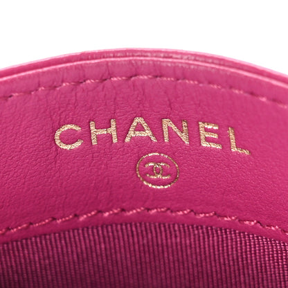 Chanel Caviar Quilted Card Holder Pink 6 of 10