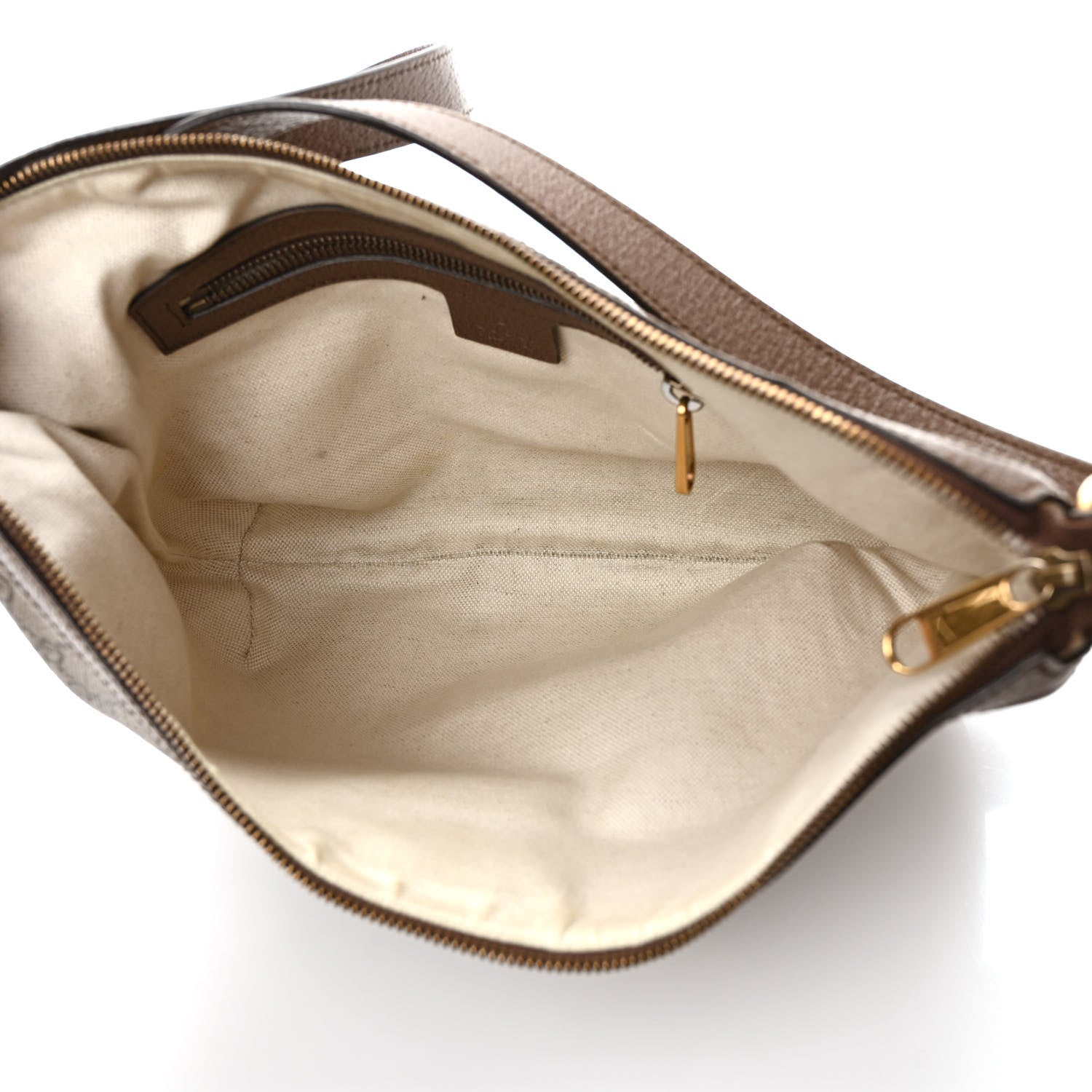 Gucci GG Supreme Monogram Textured Dollar Calfskin Web Small Ophidia Half Moon Hobo Beige Ebony New Acero 5 of 9
