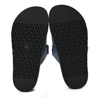 Hermes Epsom Womens Chypre Sandals 38 Bleu Bleuet 5 of 9