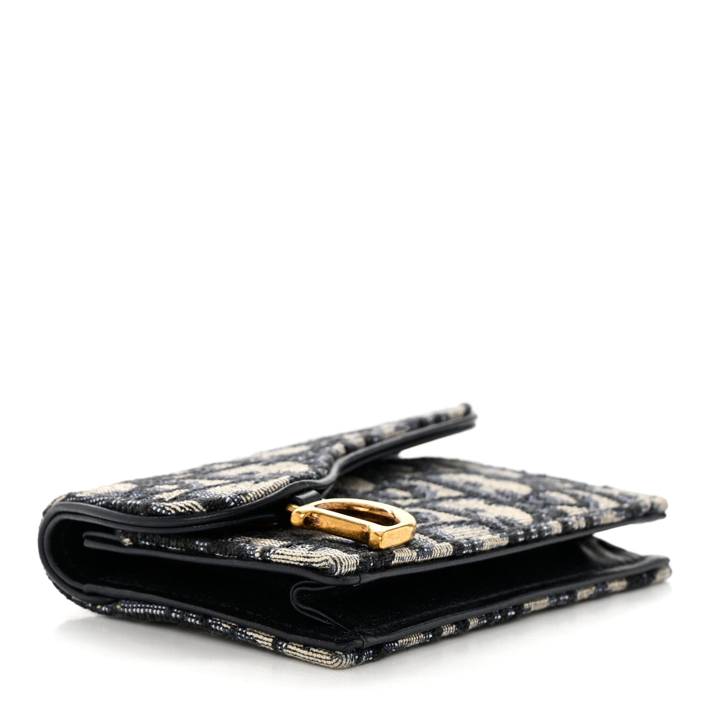 Oblique Saddle Card Holder Blue