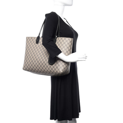 Gucci Calfskin GG Supreme Monogram Medium Reversible Tote Black 2 of 17