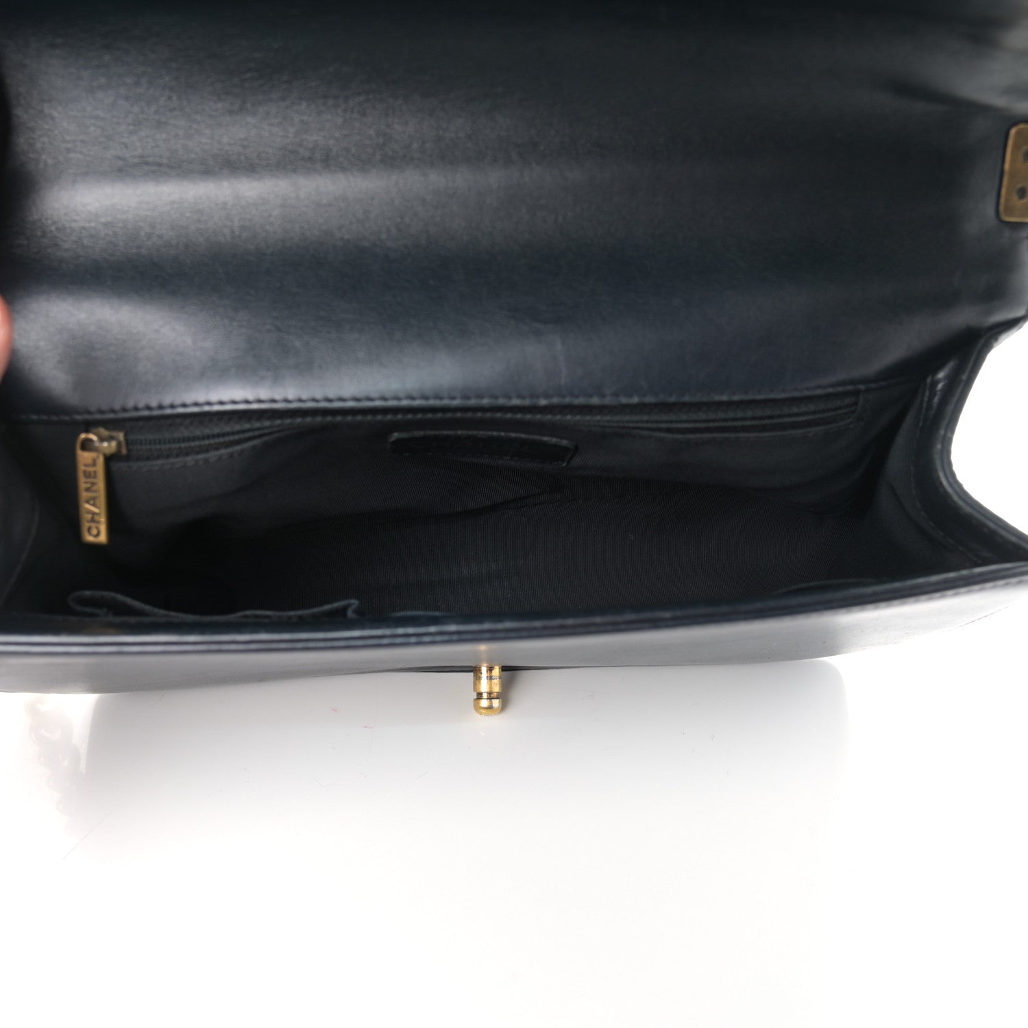 Chanel Calfskin Quilted New Medium Boy Flap Navy Blue 6 of 9