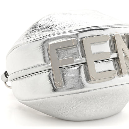 Fendi Rock Millenium Mini Fendigraphy Hobo Bag Argento 10 of 12