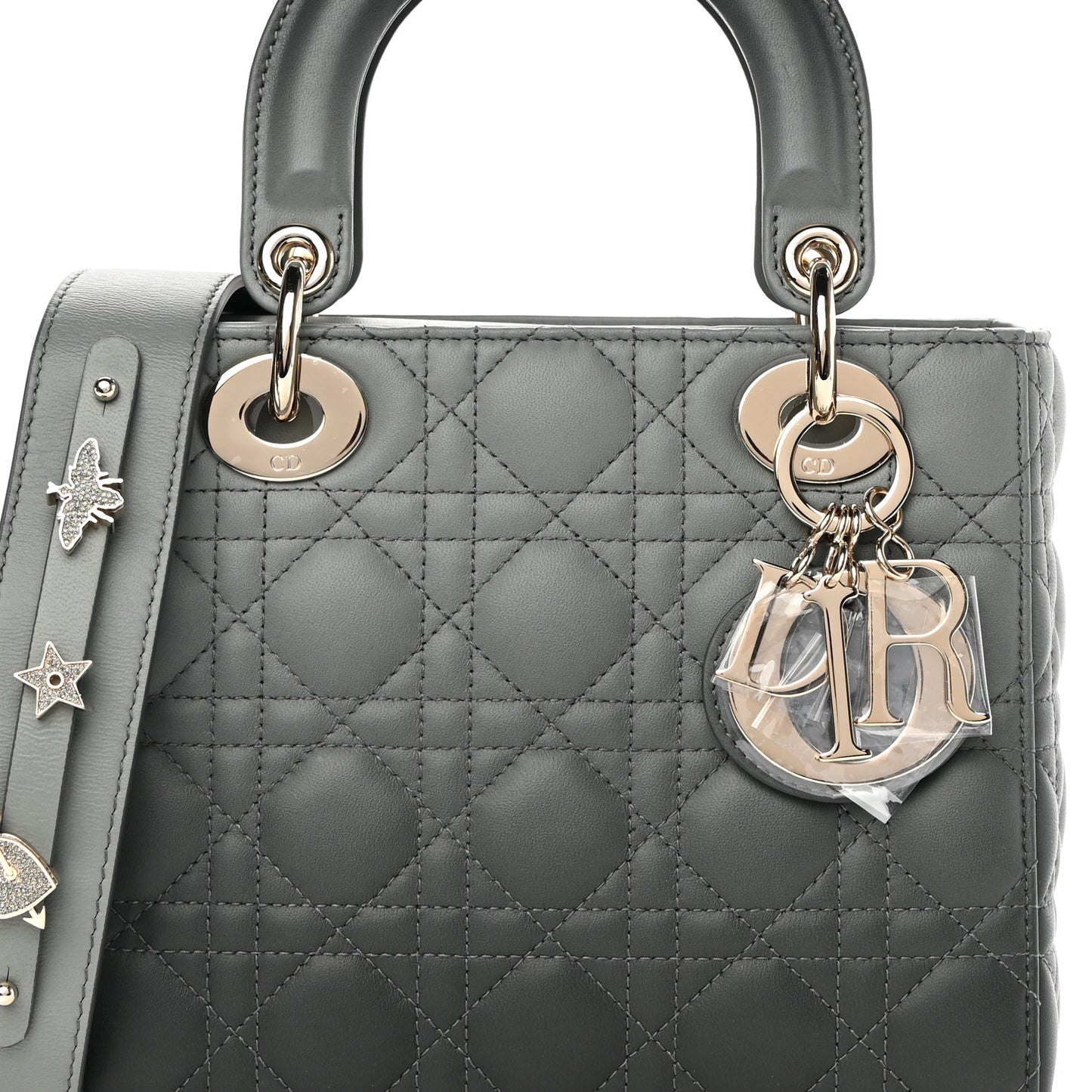 Lambskin Cannage Gradient Small My ABCDior Lady Dior Grey