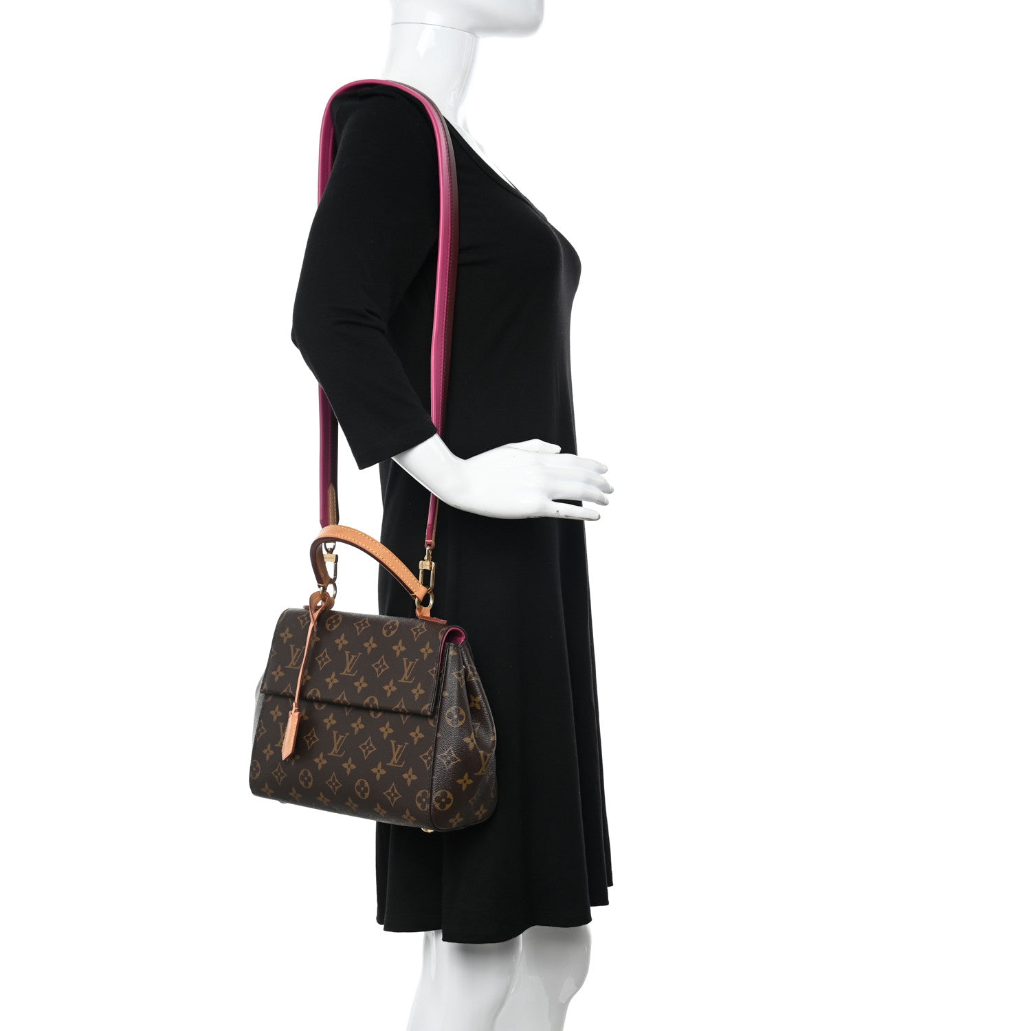 Louis Vuitton Monogram Cluny BB Bordeaux Fuchsia 2 of 10