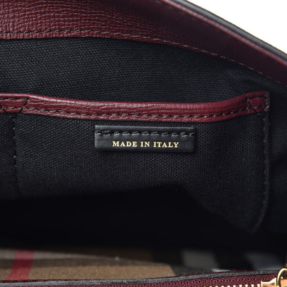 Burberry Derby Calfskin House Check Medium Camberley Burgundy 8 of 12