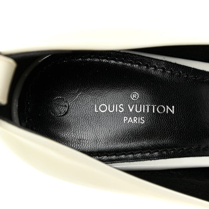Louis Vuitton Monogram Patent Call Back Pumps 37.5 White 12 of 12