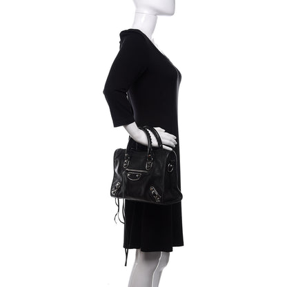 Balenciaga Chevre Silver Metallic Edge Hardware S City Black 3 of 12