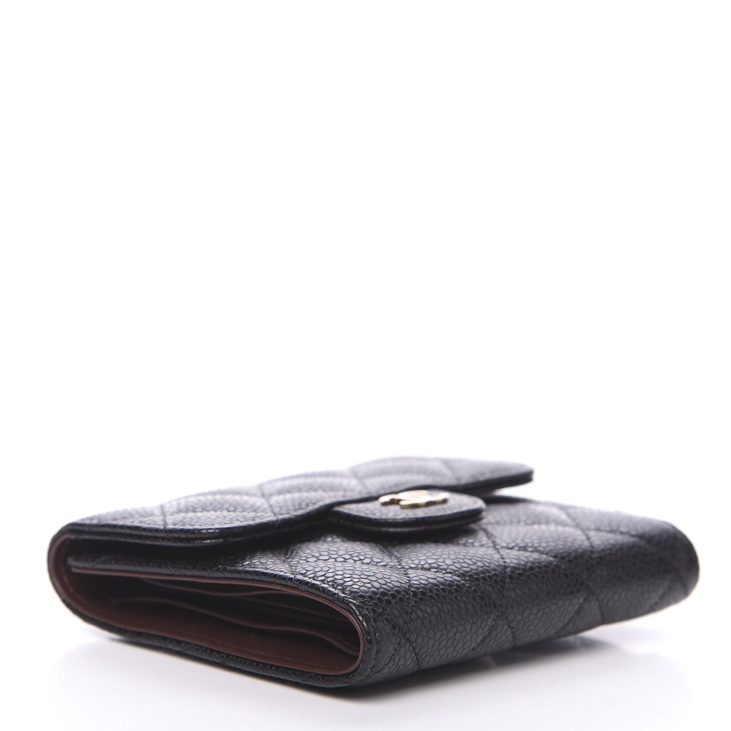 Chanel Caviar Quilted Compact Flap Wallet Black 3 of 9