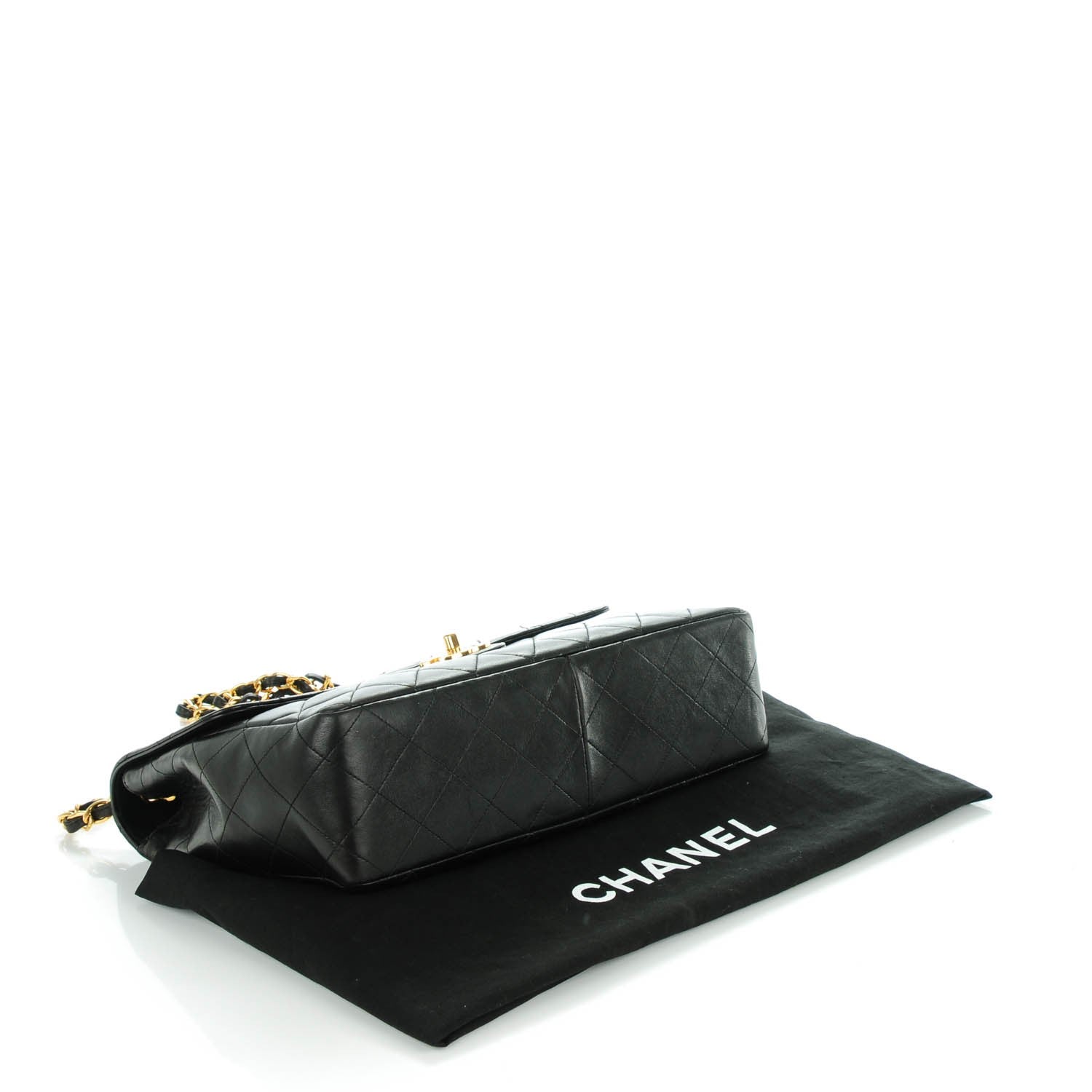 Chanel Lambskin Quilted Jumbo Flap Black 4 of 9
