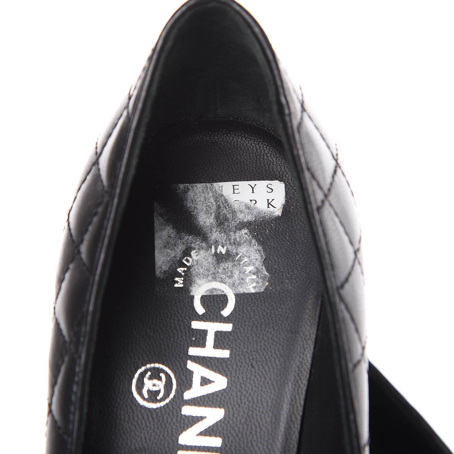 Chanel Lambskin Quilted Cap Toe Pumps 37 Black 5 of 8
