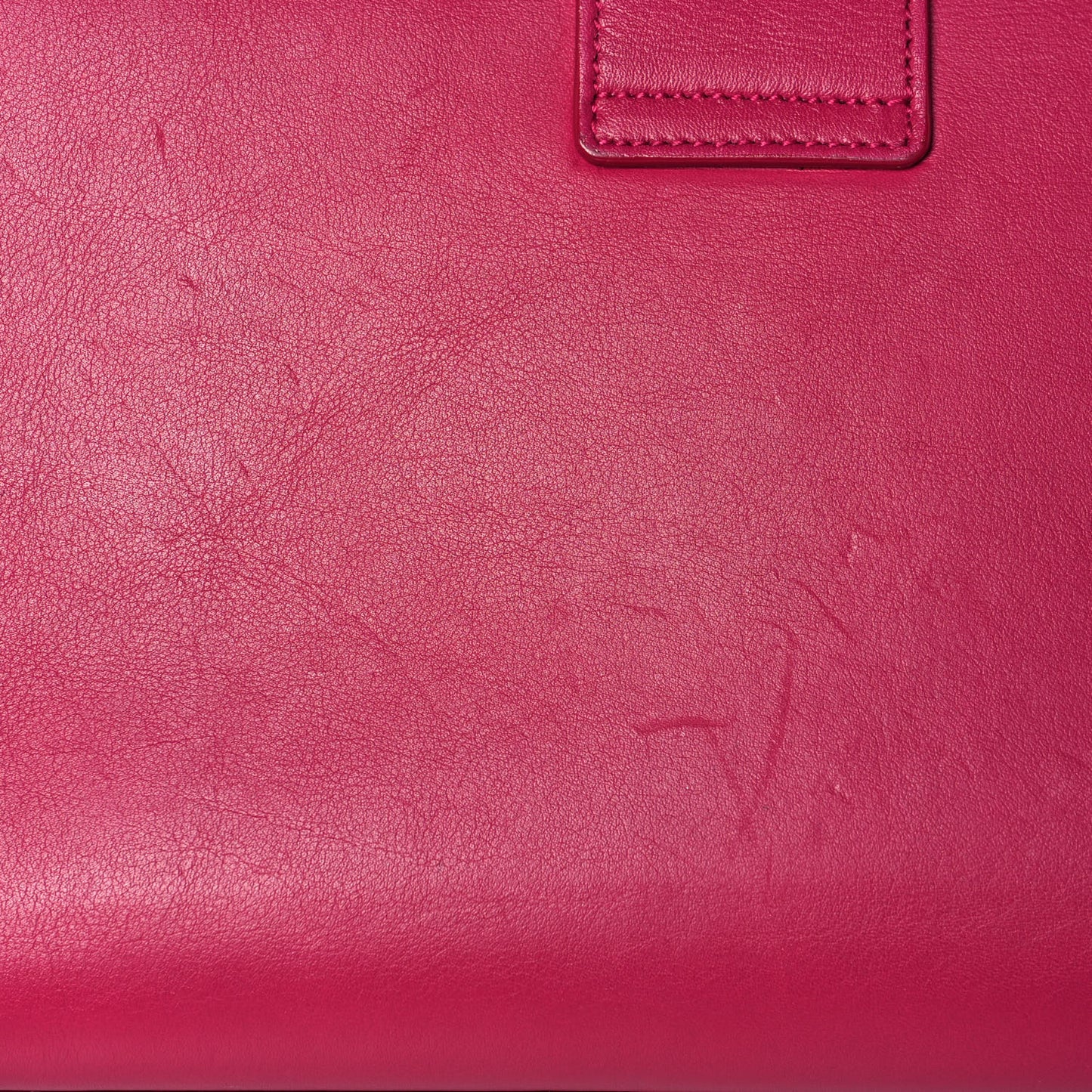 Calfskin Classic Y Ligne Clutch Fuchsia