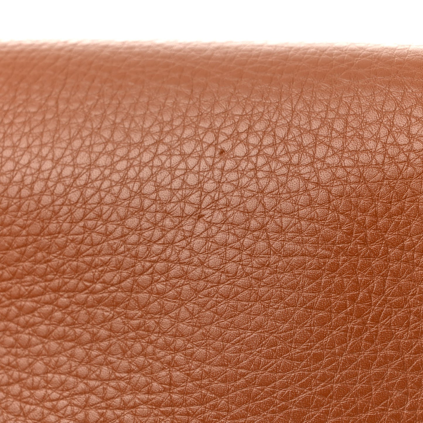 Pebbled Calfskin Medium Rockstud Flip Lock Crossbody Bag Saddle Brown